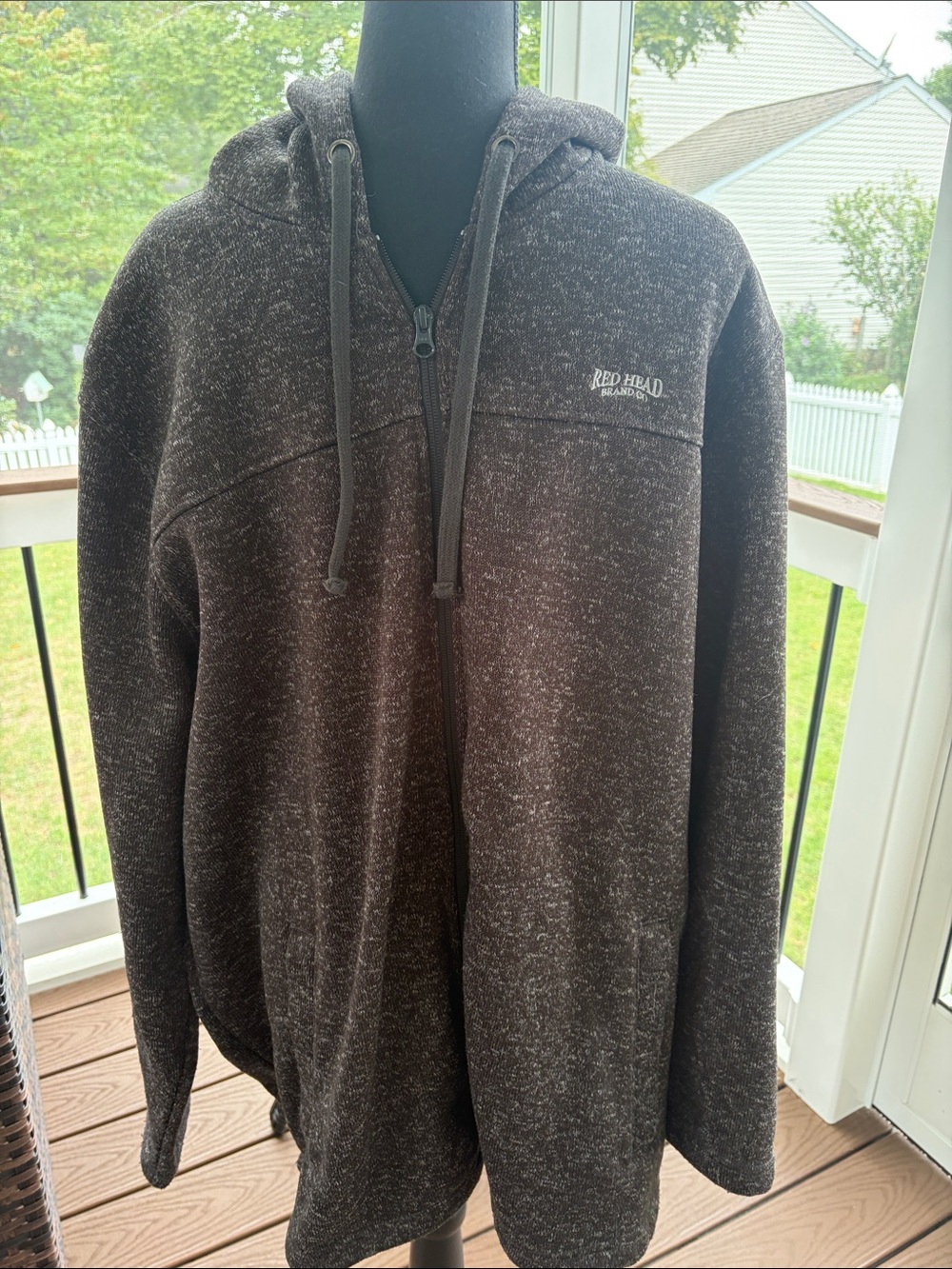 RedHead Men’s Dark Gray Heather Full-Zip Hoodie Sweatshirt